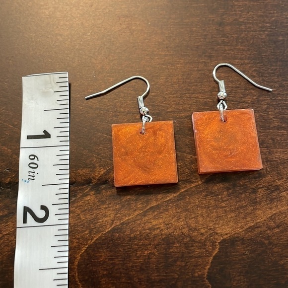 Square acrylic earrings - Picture 2 of 2